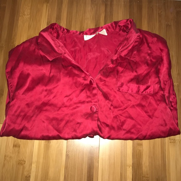 Victoria's Secret Tops - silky button up pj shirt